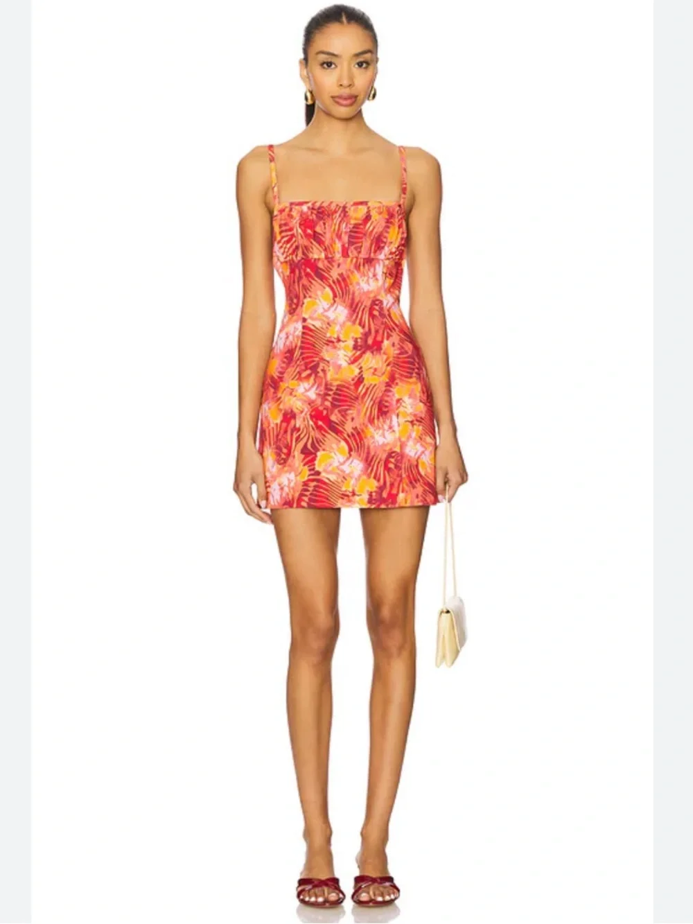 Free People Kerri Mini Dress in Heatwave Combo New!